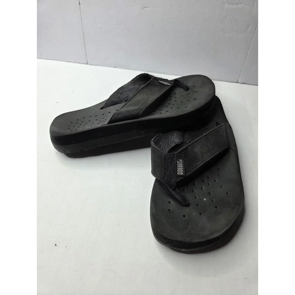 Sideout Mens‎ Black Flip Flop Sandals Thong Style Size 4 Casual Beach Summer